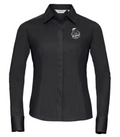 Ladies´ L/S Poly-Cotton Easy Care Fitted Poplin Shirt - Schwarz