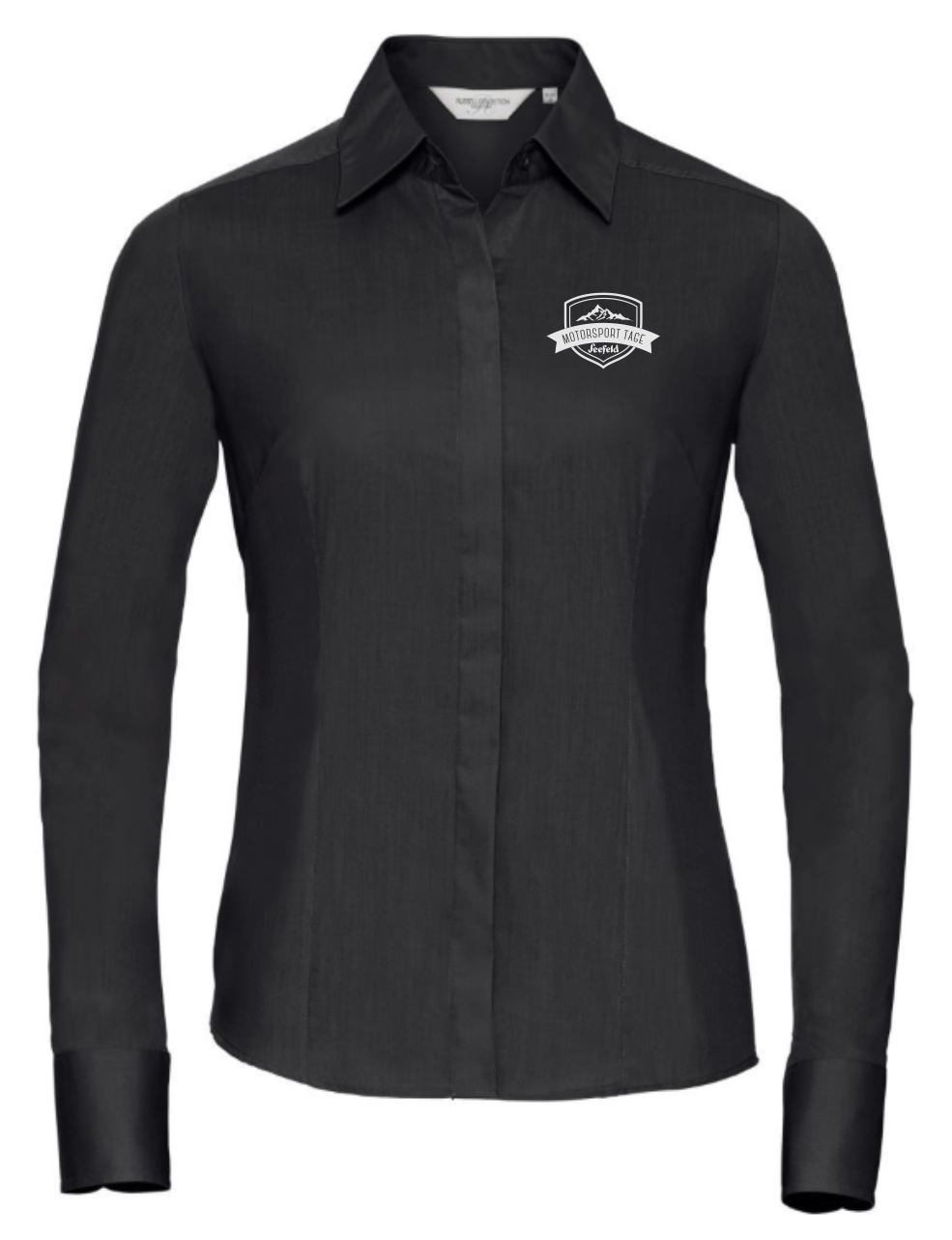Ladies´ L/S Poly-Cotton Easy Care Fitted Poplin Shirt - Schwarz